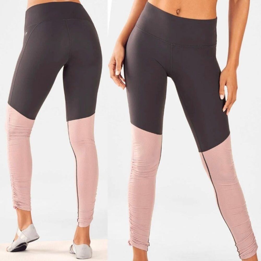 FABLETICS Cashel purelux Ruched‎ grey and pink leggings